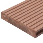 vidaXL Embouts de terrasse 10 Pièces Marron Plastique