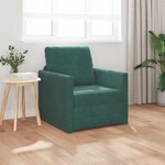 vidaXL Canapé-lit avec coussin Vert foncé 74 x 77 x 81 cm Velours