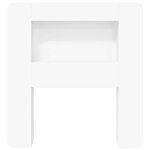 vidaXL Cabinet de Tête de Lit avec stockage Blanc Bois d’ingénierie