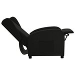 Vidaxl fauteuil inclinable noir tissu