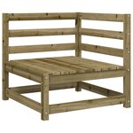 vidaXL Canapé de jardin 2 places bois de pin imprégné