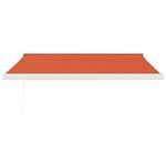 vidaXL Auvent rétractable orange et marron 3 5x2 5m tissu et aluminium
