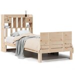 vidaXL Lit bibliothèque sans matelas 75x190 cm bois de pin massif