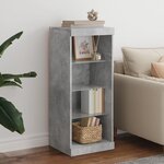 vidaXL Buffet avec lumières LED gris béton 41x37x100 cm