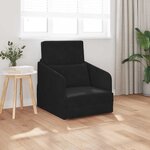 vidaXL Canapé-Lit Noir 65 x 80 x 83 cm Velours