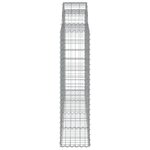 vidaXL Paniers à gabions arqués 2 Pièces 200x30x120/140 cm Fer galvanisé