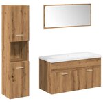 vidaXL Ensemble de meubles salle de bain 5 Pièces bois d'ingénierie