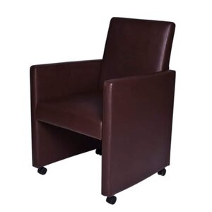 vidaXL Chaises à manger lot de 2 marron similicuir