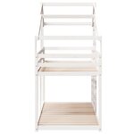 vidaXL Lit superposé sans matelas blanc 90x200 cm bois de pin massif