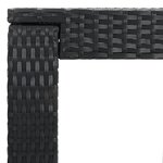 vidaXL Ensemble de bar de jardin 5 Pièces avec coussins noir poly rotin