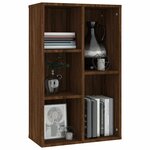 vidaXL Bibliothèque/Buffet chêne marron 50x25x80 cm bois d'ingénierie