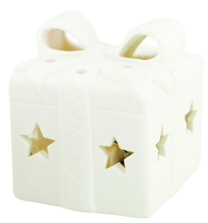 Lumignon en biscuit de faience cadeau led multicolore