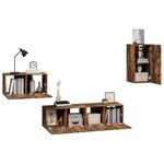 vidaXL Ensemble de meubles TV 4 Pièces Chêne fumé Bois d'ingénierie