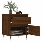vidaXL Tables de chevet 2 Pièces chêne marron 40x35x50 cm bois ingénierie