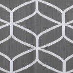 vidaXL Tapis d'extérieur ARAKIL Gris et blanc 250 x 400 cm PP