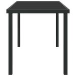 vidaXL Table de Jardin Noir 140 x 80 x 73 cm Teck massif