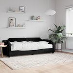 vidaXL Lit de jour avec matelas noir 80x200 cm tissu