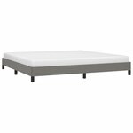 vidaXL Cadre de lit sans matelas gris foncé 200x200 cm tissu