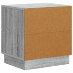 vidaXL Cabinet de chevet avec tiroir Sonoma gris 43 x 34 5 x 44 5 cm