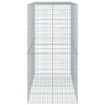 vidaXL Panier gabion avec couvercle 200x100x200 cm fer galvanisé