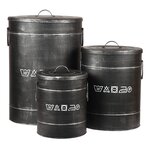 LABEL51 Panier à linge 40x40x58 cm L Noir antique