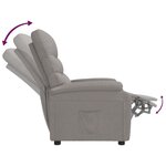 vidaXL Fauteuil inclinable Taupe Tissu