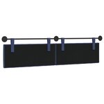 vidaXL Tête de lit suspendue Avec lumière LED Bleu police Velours