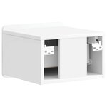 vidaXL Cabinet de chevet mural Blanc brillant 33 x 34 5 x 24 cm