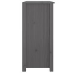 vidaXL Buffet Gris 100x35x74 cm Bois massif de pin