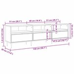 vidaXL Meuble TV chêne artisanal 150 x 30 x 44.5 cm Bois d'ingénierie
