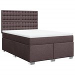 vidaXL Sommier à lattes de lit avec matelas Marron foncé 140x190 cm