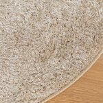 vidaXL Tapis ISTAN à poils longs aspect brillant beige Ø 160 cm