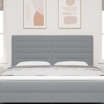 vidaXL Tête de lit Gris clair 180 cm tissu