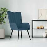 vidaXL Chaise de relaxation Bleu Velours