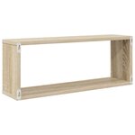 vidaXL Étagères murales cube 6 Pièces Chêne sonoma Bois d’ingénierie