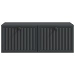 vidaXL Meuble TV mural Noir 78 5 x 41 x 30 cm Bois d'ingénierie