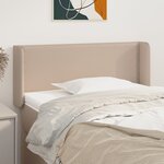 vidaXL Tête de lit avec oreilles Cappuccino 103x16x78/88 cm Similicuir