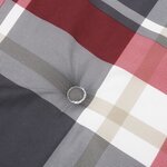 vidaXL Coussins de chaise à dossier haut lot de 2 carreaux rouge