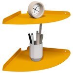 vidaXL Étagère flottante 2 Pièces Jaune moutarde 30 x 30 x 2 cm