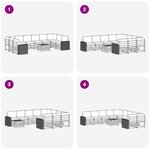 vidaXL Ensemble de canapés d'extérieur 11 Pièces Naturel et Anthracite