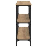 vidaXL Table console avec étagère chêne artisanal 200 x 29 x 75 cm