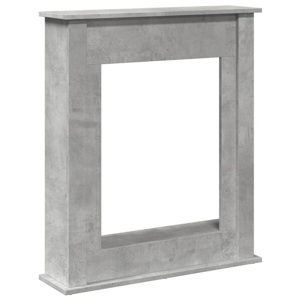 VidaXL Cadre de cheminée gris béton 75x20x87 5 cm bois d'ingénierie