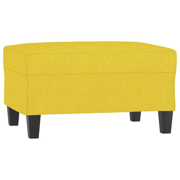 vidaXL Repose-pied Jaune clair 70x55x41 cm Tissu