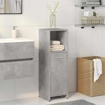 vidaXL Armoire de salle de bain Gris béton 30x30x95 cm Aggloméré