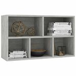 vidaXL Bibliothèque/Buffet Gris béton 50x25x80 cm Bois d’ingénierie