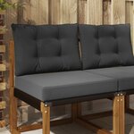 vidaXL Coussin de canapé d'extérieur 2 Pièces Anthracite Polyester