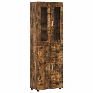 vidaXL Haut Armoire avec étagère FLORIN Chêne fumé 60 x 35 x 182 cm