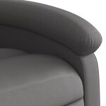 vidaXL Fauteuil de massage inclinable électrique gris cuir véritable