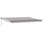 vidaXL Auvent manuel rétractable gris clair 450 x 300 cm