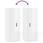 vidaXL Ensemble de meubles TV 4 Pièces Blanc brillant Bois d'ingénierie